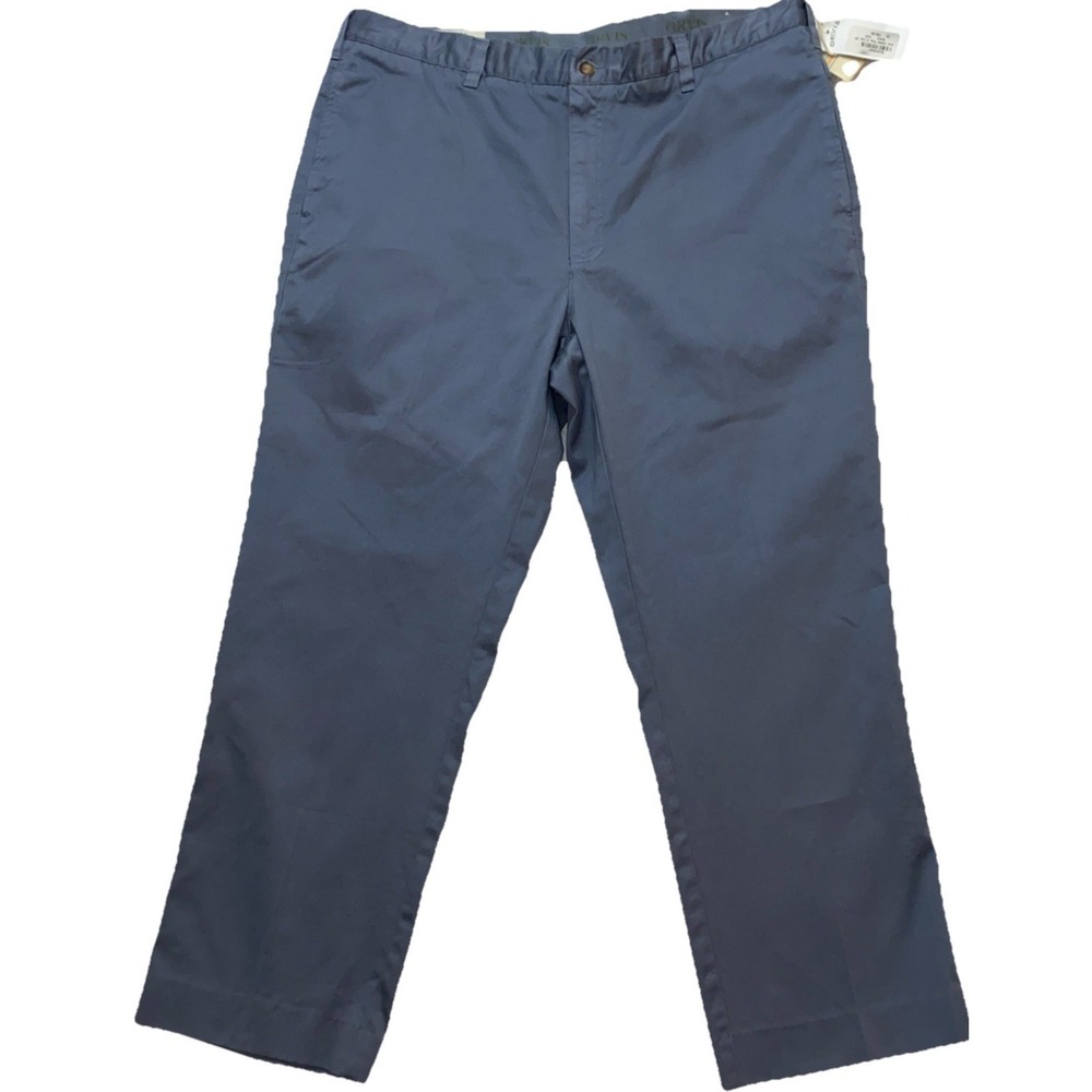 New ORVIS Surf Wash Twill Cotton Gray Chino Straight Leg Pants Size 40